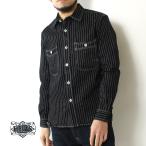 エイトジー ワークシャツ ウォバッシュストライプ メンズ 長袖 インディゴ デニムシャツ 日本製 EIGHT-G WABASH STRIPE WORK SHIRT 8LS-36