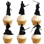 18 шт черный Silhouette g Ritter Warrior десерт капкейк topa- kendo фитнес спорт Thema оборудование орнамент сопутствующие товары мужчина мужчина - 