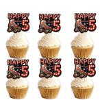 18 шт красный g Ritter неоновый свет Happy Birthday 5 ролик skate десерт капкейк topa- pick 80 годы 90 годы 