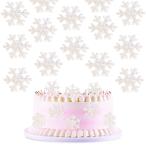 Cyodoos 15 деталь белый полимер snow хлопья капкейк topa- Sparkling зима Frozen Thema snow хлопья капкейк 