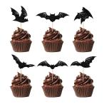 UXYOKM 24 шт Halloween капкейк topa- черный g Ritter bat Halloween капкейк pick Halo we n Thema baby si