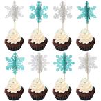 Gyufise 24 шт 3D snow хлопья капкейк topa- двусторонний g Ritter зима Frozen капкейк pick украшение зима Thema 