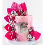 Discoball 16 акрил кекс topa-, день рождения память день для 16 шт. день рождения кекс topa-, disco Thema party. сувенир 