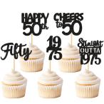 VARACL happy 50 лет. день рождения капкейк topa-,50 лет. день рождения украшение . черный g Ritter кекс topa-,1975 год, брак память день pa-te