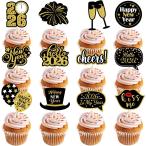  черный Gold 2026 happy новый year капкейк topa-12 вид маффин кекс topa- новый год. eva party сувенир сопутствующие товары 24