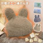 湯たんぽ 充電式 蓄熱式 ふわふわ かわいい 指先 蓄電式 カバー付き 省エネ あんか 手まであったか クッション 柔らかく あたため 冷え対策 電気湯たんぽ