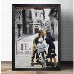 『ライフ・イズ・ビューティフル』Life Is Beautiful  映画ポスター  アートフレーム　壁掛け 額縁透明シート付 34X44cm