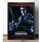 ショッピングターミネーター 『ターミネーター2』 Terminator 2: Judgment Day T2   映画ポスター  アートフレーム　壁掛け 額縁透明シート付 34X44cm