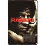 『ランボー』 First Blood  映画ポスター　 アメリカ雑貨　レトロ調　メタルサイン　ブリキ看板　インテリア　20x30cm