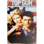 『トップガン』Top Gun　トム・クルーズ　 映画ポスター　 アメリカ雑貨　レトロ調　メタルサイン　ブリキ看板　インテリア　20x30cm