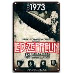 Yahoo! Yahoo!ショッピング(ヤフー ショッピング)レッド・ツェッペリン Led Zeppelin ロックバンド　1973 　アメリカ雑貨★レトロ調★ブリキ看板/飾り/バー/レストラン/カフェ 20x30cm