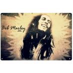 ボブ・マーリー Bob Marley　歌手　シンガーソングライター　アメリカ雑貨★レトロ調★ブリキ看板/飾り/バー/レストラン/カフェ 20x30cm
