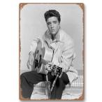エルヴィス・プレスリー Elvis　歌手　俳優   ポスター　 アメリカ雑貨　壁飾り　インテリア　金属  ブリキ看板/飾り/バー/レストラン/カフェ  20x30cm