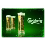 カールスバーグ Carlsberg　デンマーク ビール  世界のビール★アメリカ雑貨　レトロ調　ブリキ看板 /飾り/バー/レストラン/カフェ/喫茶店　インテリア　20x30cm