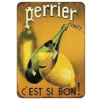 ペリエ (Perrier)  炭酸水★メタルサイン  レトロ調 　アメリカブリキ看板　/飾り/バー/レストラン/カフェ/喫茶店/20cm*30cm