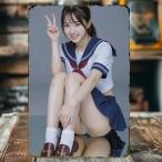  матроска симпатичный прекрасный девушка металл украшение предмет metal автограф жестяная пластина табличка интерьер смешанные товары 20cmx30cm