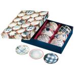 【送料無料】筆青　ブラッシュカラー　九重小皿揃　７−２０７１【代引不可】【ギフト館】