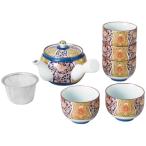 【送料無料】錦金襴手　急須茶器揃（Ｓ茶コシ付）　８４１３６４【ギフト館】