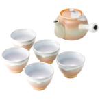 【送料無料】萩焼　姫萩　茶器揃（茶コシ付）　２−３８【代引不可】【ギフト館】