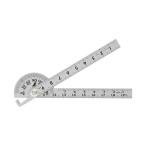 シンワ測定 プロトラクター ミニ シルバー φ40 竿目盛10cm 62995 メール便対応（2個まで） 4960910629950