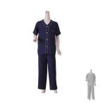 紳士用楽らくガーゼパジャマ半袖 No.800 神戸生絲 (薄手春夏用 マジック式 綿100% 男性用) 介護用品