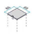 ●65角のアルミ柱用の樹脂キャップ　2個入り　