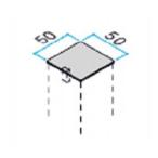 ●50角のアルミ柱用の樹脂キャップ　2個入り　