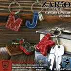 キーホルダー メンズ 本革 キーフック 3連 日本製 イニシャル アルファベット ブランド ZARIO-GRANDEE- ザリオグランデ ZAG-0013 mlb
