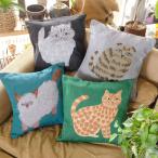  Matsuo miyukiCushion coverl pillowcase 45×45cm interior stylish lovely cat 