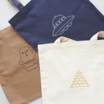 CANVAS TOTE BAG キャンバストートバッグ C｜トート キャンバス 刺繍 大きめ カバン バッグ シュール 土偶 埴輪 はにわ メジェド ピラミッド UFO 宇宙人