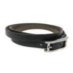  Hermes (Hermes)api4 полосный браслет короткое колье кожа, metal браслет черный, серебряный 