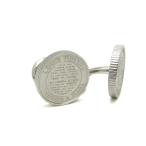  Louis * Vuitton (Louis Vuitton) metal фиксированный запонки серебряный b тонн du Manchette medali on 