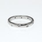 ティファニー(Tiffany) ドッツ ダイヤモンド ナロー リング プラチナ ファッション ダイヤモンド バンドリング シルバー