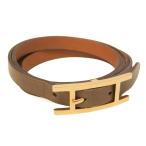  Hermes (Hermes)apiIII короткое колье кожа, metal браслет бежевый 