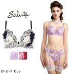 サルート Salute ブラジャー VIVA LINEブラ 3/4 DEFカップブラ 下着 ランジェリー ワコール Wacoal 花柄 フラワー柄 セクシー 07シリーズ BTJ407