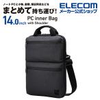  Elecom ноутбук кейс 14.0 inch плечо ремень имеется внутренний сумка Note PC кейс сумка утилизация материалы вертикальный черный IBM-IBHCV14NBK