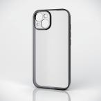 ショッピングiphone15 iPhone 15 用 ソフトケース 極み メタリック  ソフトケース 極み 極限保護 メタリック加工 メタリックブラック   ELECOM PMCA23AUCTMKBK エレコム 在庫処分