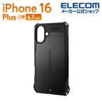 iPhone16 Plus 用 ZEROSHOCK 2眼 6.7 スマホ ハイブリッド ケース カバー ブラック PM-A24BZEROBK エレコム 在庫処分