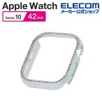 エレコム Apple Watch 42mm 用 ハードバンパー ＆me ストーン付 AppleWatch 42 ハード バンパー カバー オーロラクリア  AW-24BBPPJACR