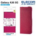 Galaxy A36 5G 用 ソフトレザーケース 薄型 磁石付 フラワーズ GalaxyA36 5G ソフトレザー ケース カバー デープ ピンク PM-G254PLFUJPND エレコム 在庫処分