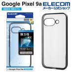 エレコム Google Pixel 9a 用 ソフトケース サイドメッキ GooglePixel 9a ソフト ケース カバー メタリック加工 メタリックブラック PM-P251UCTMBK
