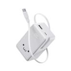  Elecom мобильный аккумулятор наматывать брать . тип кабель в одном корпусе 10000mAh 35W lithium ион батарейка осталось количество отображать USB-C кабель .. Chan ELECOM DE-C82L-10000WF