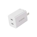  Elecom AC зарядное устройство USB Power Delivery 30W C×2 swing штекер Type-C×2 USB зарядное устройство 30W белый ELECOM EC-AC13530WH