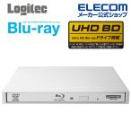 ショッピングロジテックダイレクト Blu-rayディスクドライブ USB3.0ネイティブ ポータブル ブルーレイ ディスク USB3.0 スリム 書き込みソフト付 UHDBD対応  ホワイト┃LBD-PWA6U3LWH ロジテック