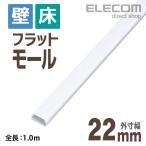 エレコム 配線モール フラットモール ケーブルカバー ホワイト 幅22.0mm ┃LD-GAF2/WH