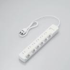 電源タップ ほこり防止シャッター付 省エネタップ 6個口 1m 個別スイッチ ホコリシャッター付 ホワイト T-E6CA-2610WH エレコム 在庫処分