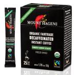 Mount Hagen, オーガニックフェアトレードデカフェ・インスタントコーヒー、25袋、1.76 oz (50 g)
