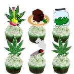 18 шт зеленый g Ritter Мали fana десерт капкейк topa-do-p leaf 420 Have A Dope Thema оборудование орнамент сопутствующие товары мужчина 