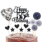 QWEQWE Happy 55th Birthday кекс topa- черный g Ritter Heart капкейк topa- мужчина / девочка день рождения pa-