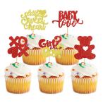 Keaziu 24 шт упаковка Valentine мужчина девочка Bear капкейк topa- little Suite Heart baby Rav Bear капкейк pi
